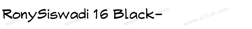 RonySiswadi 16 Black字体转换